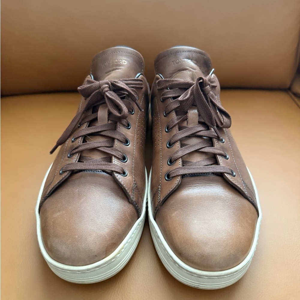 Tom Ford Brown Leather Sneakers sz.12